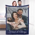 Personalized Fleece Sherpa Blanket Showcasing Childhood Memories
