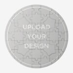 Custom circle puzzle with photo design.