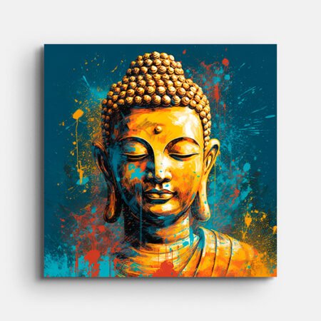 Peaceful Smiling Buddha Wall Painting