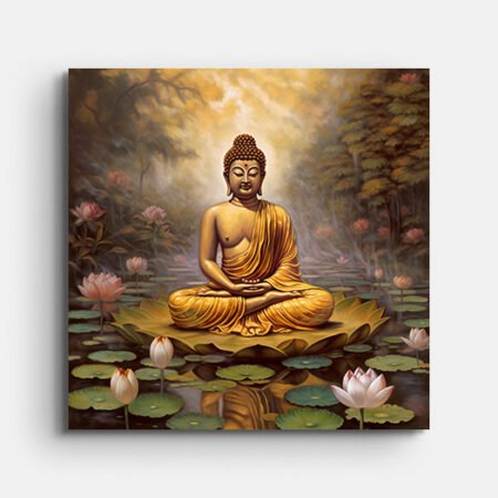 Meditating Buddha Wall Painting