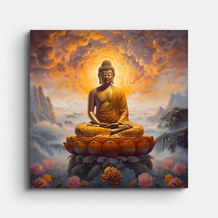 Meditating Buddha Wall Painting
