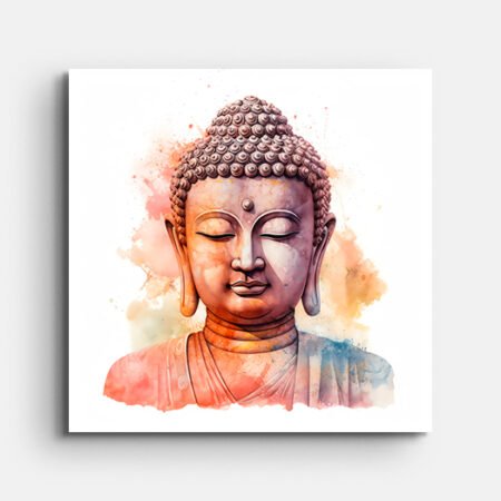 Peaceful Smiling Buddha Wall Painting