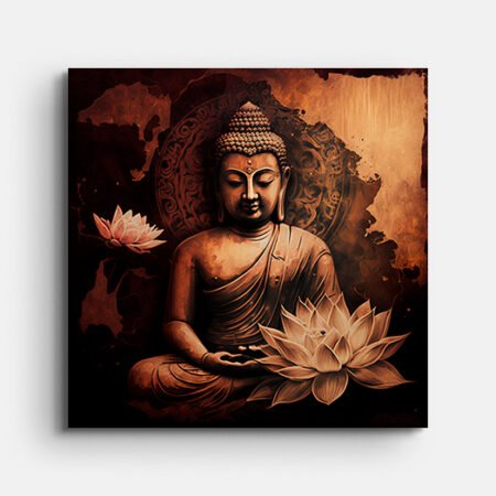 Abstract Wall Painting of Lord Buddha