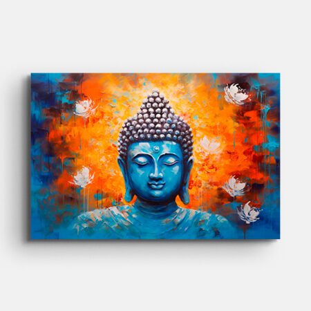 Meditating Gautam Buddha Wall Painting