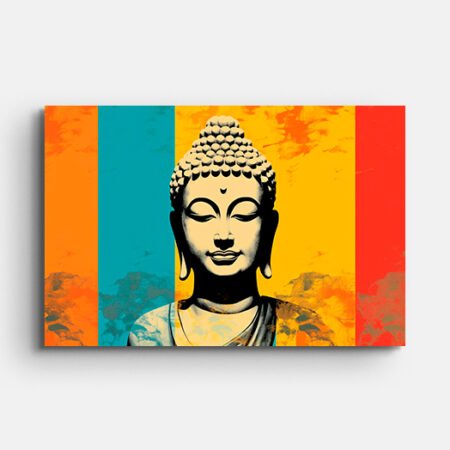 Abstract Wall Painting of Buddha