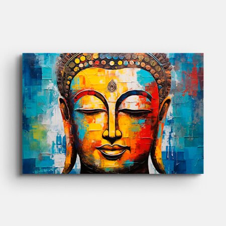 Head of Lord Gautam Buddha Wall Painting