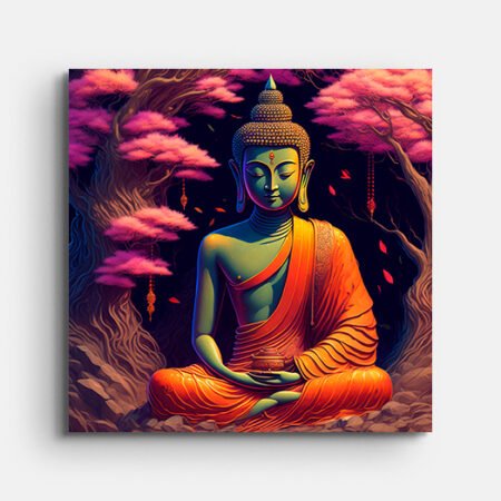 Buddha Colorful Wall Painting