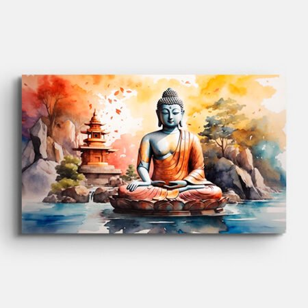 Meditating Buddha Wall Painting