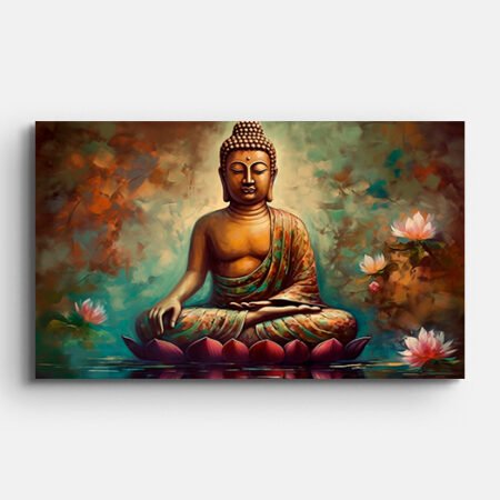 Divine Gautam Buddha Wall Painting