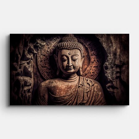 Peaceful Smiling Buddha Wall Painting