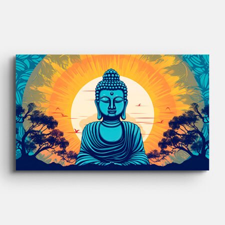 Meditating Buddha Wall Painting