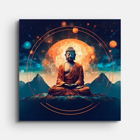 Meditating Buddha Wall Painting