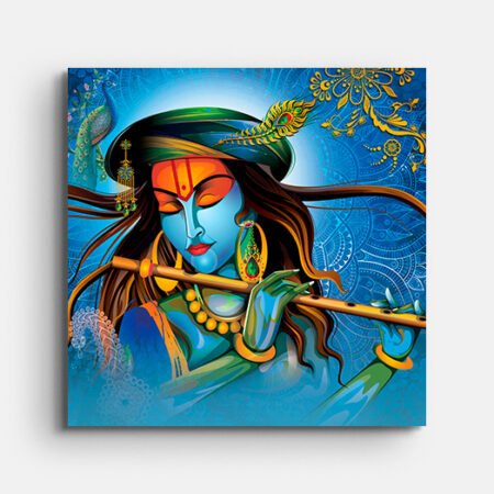 Lord Krishna Playing Flute Painting