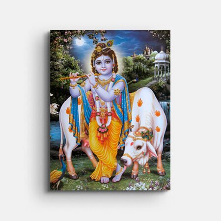 God Krishna Playing Flute Painting
