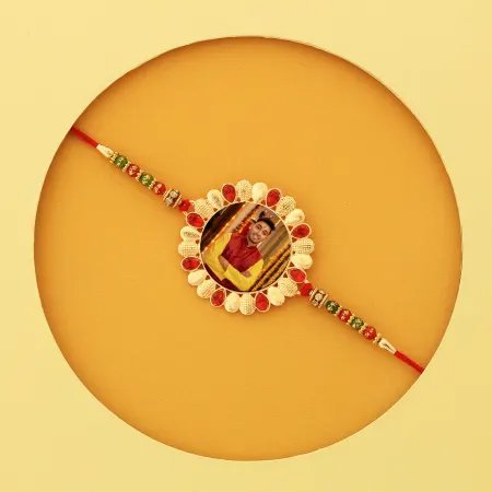 Dazzling Personalized Rakhi Designed With Stones