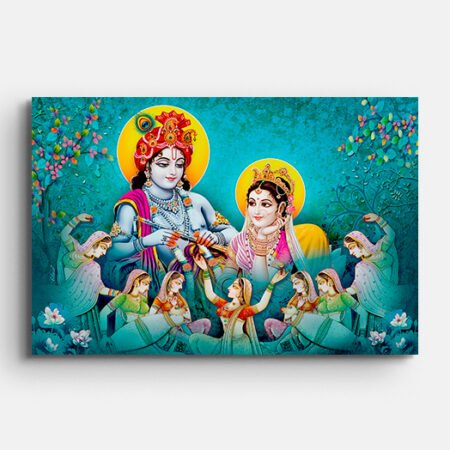 Classic Radha Krishna Premium Wall Painting