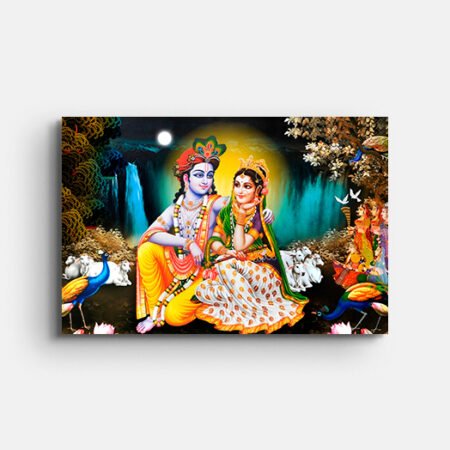 Colorful Wall Painting of Radha Krishna