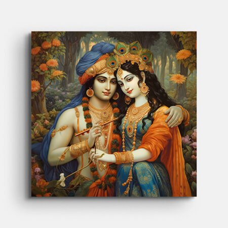 Radha Krishna Beautiful Wall Painting