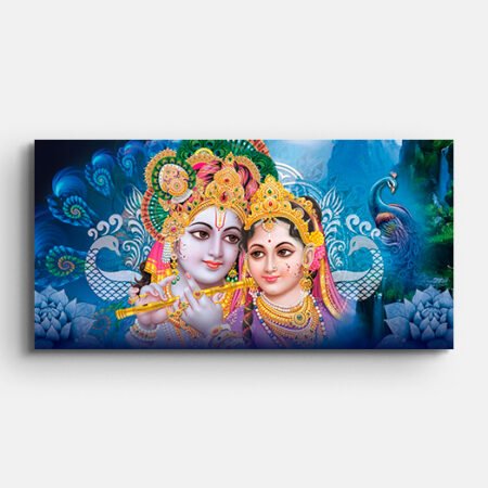 Colorful Wall Painting of Lord Radha Krishna