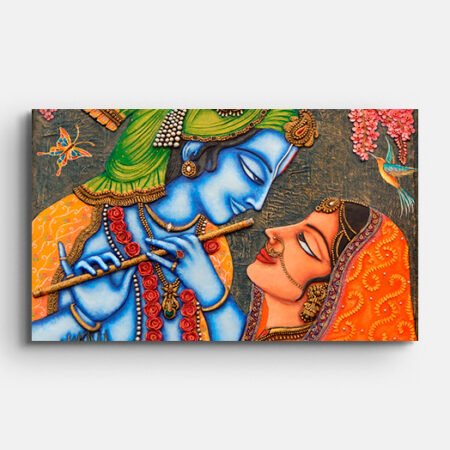 Colorful Painting of Radha Krishna