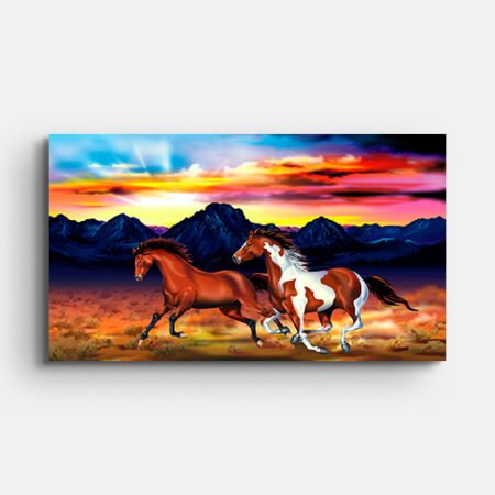 A Couple of Horses Canvas Wall Painting