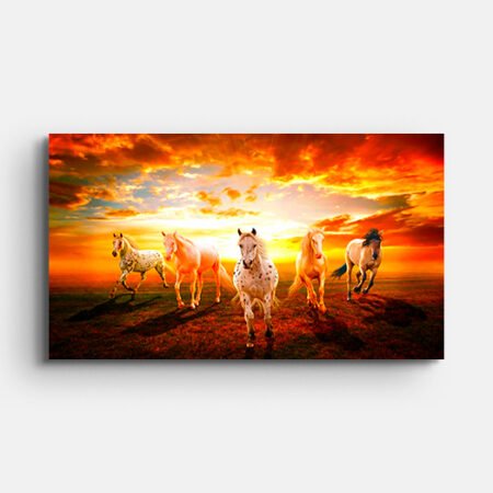 Classic Premium Wall Painting of Running Horses