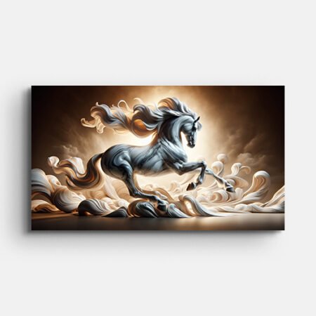 Classic Premium Wall Painting of White Horse