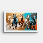 different-colors-horse-wall-painting