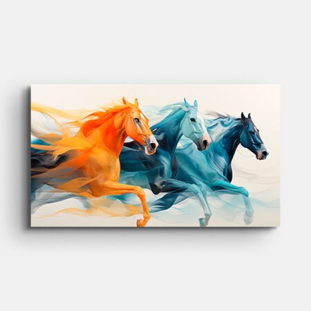 Different Colors Horses Wall Painting