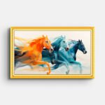 different-colors-horses-wall-painting
