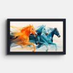 different-colors-horses-wall-painting