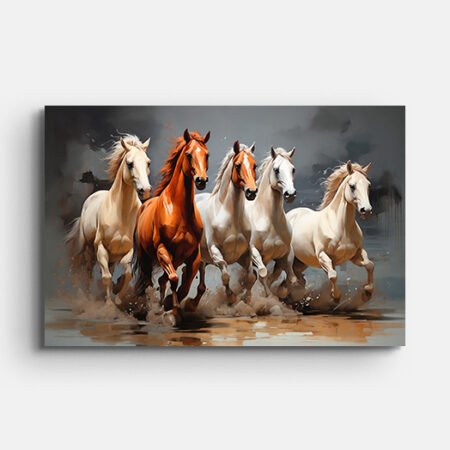 Digital Painting of Horses Wall Painting