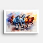 five-horse-running-in-field-wall-painting