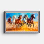 five-horses-running-wall-painting