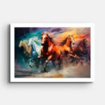 five-running-horses-wall-painting