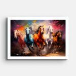 five-running-horses-wall-painting