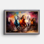 five-running-horses-wall-painting