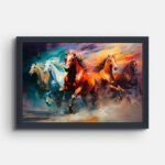 five-running-horses-wall-painting