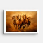four-horses-running-in-field-wall-painting