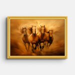 four-horses-running-in-field-wall-painting