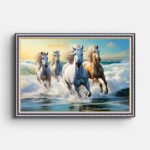 four-horses-running-in-water-wall-painting