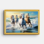 four-horses-running-in-water-wall-painting