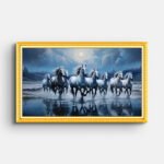 horses-running-in-blue-sky-wall-painting