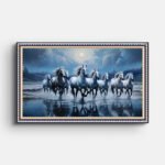 horses-running-in-blue-sky-wall-painting