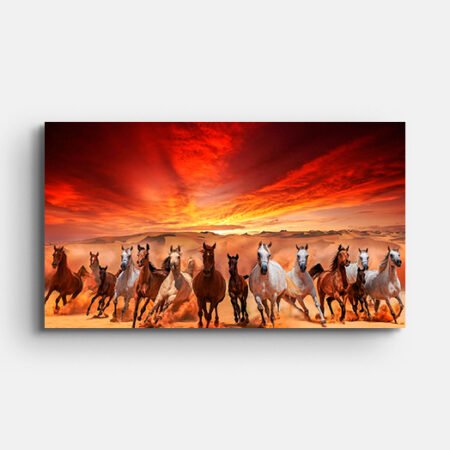 Horses Running in Field wall Painting