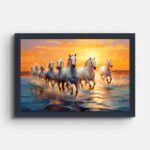 horses-running-in-water-wall-painting