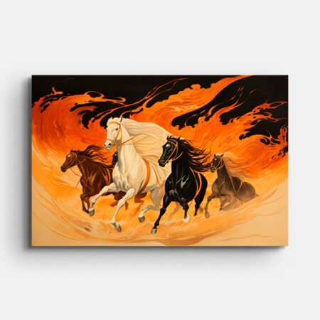 Horses Running Wall Painting