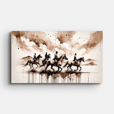 Running Horses Abstract Wall Painting