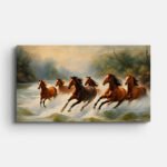 running-horses-in-water-wall-painting