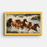 running-horses-in-water-wall-painting